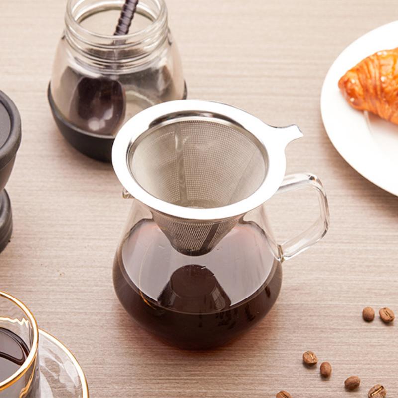 Многоразовый держатель фильтра для кофе, универсальный двухслойный фильтр для кофе из нержавеющей стали, кофейные аксессуары, инструмент для приготовления кофе