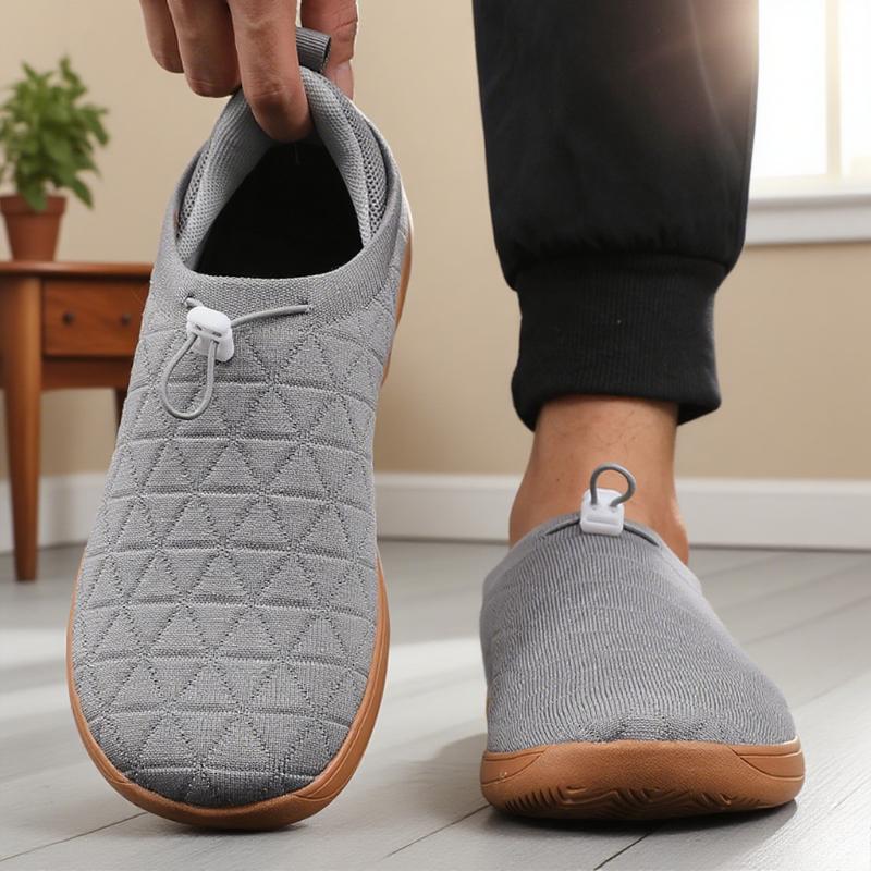 Zero Drop Sole Wide Toe Shoes for Men Lightweight Anti Slip Breathable Knitting Walking Shoes Barefoot Minimalist Sneakers