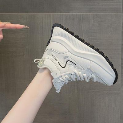 Кроссовки на платформе 7 см, клиновидные, из натуральной кожи, удобные, дышащие, для скейтборда, вулканизированные, массивные ботильоны до щиколотки, ботинки на блочном каблуке