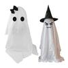 Halloween Ghost Decoration Outdoor Glowing Ghost with Witch Hat DIY Expressions