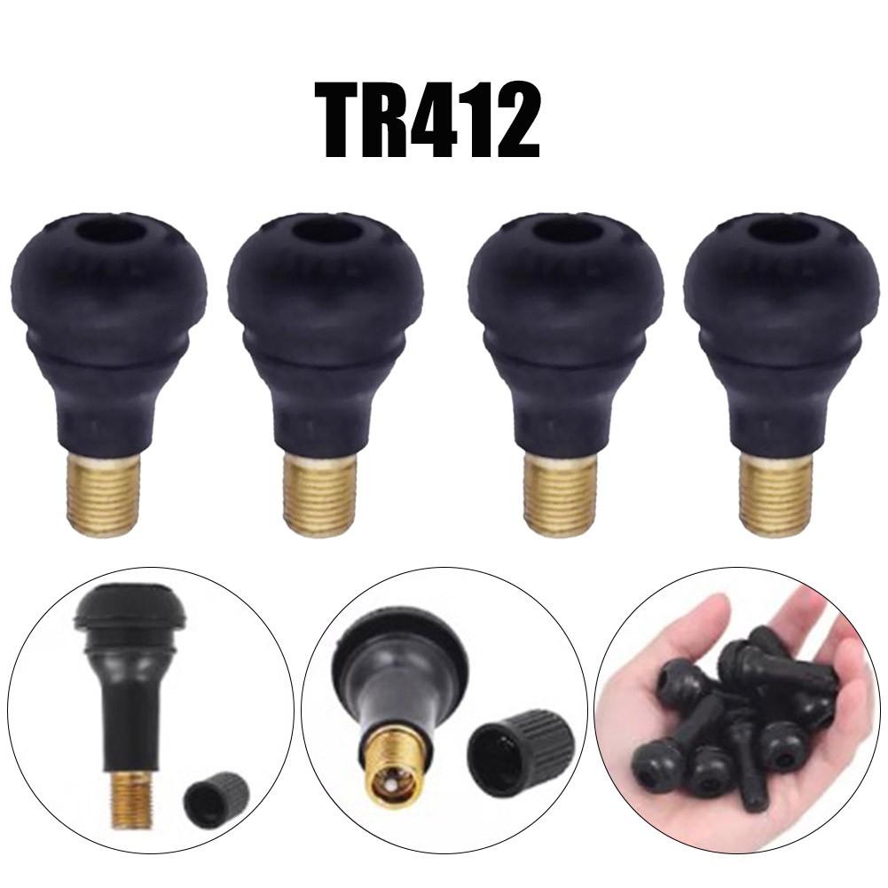 High Quality TR412 Rubber Valve Tubeless Nozzle with Valve Core Set of Four