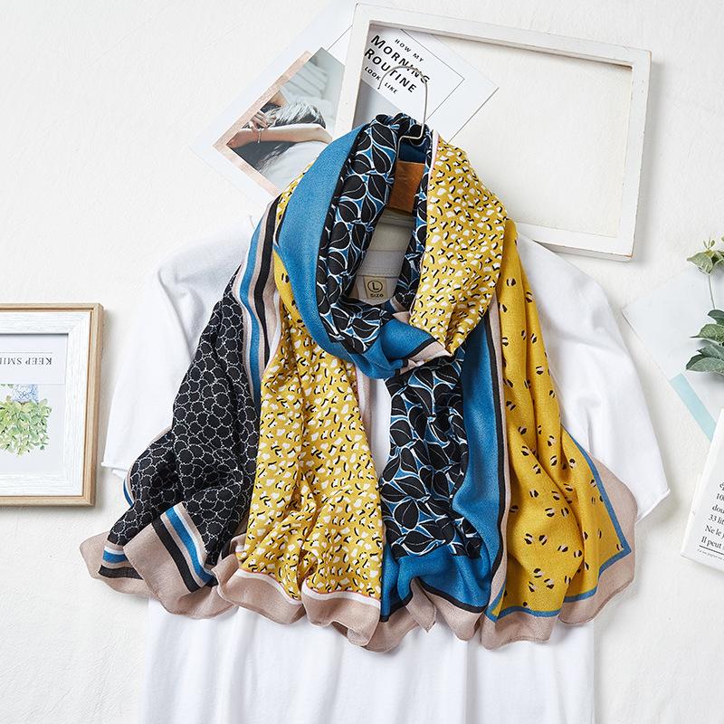 Cashew Dot Autumn and Winter New Scarf Female Warm Neck Long Beach Towel Sunscreen Imitation Cotton Shawl