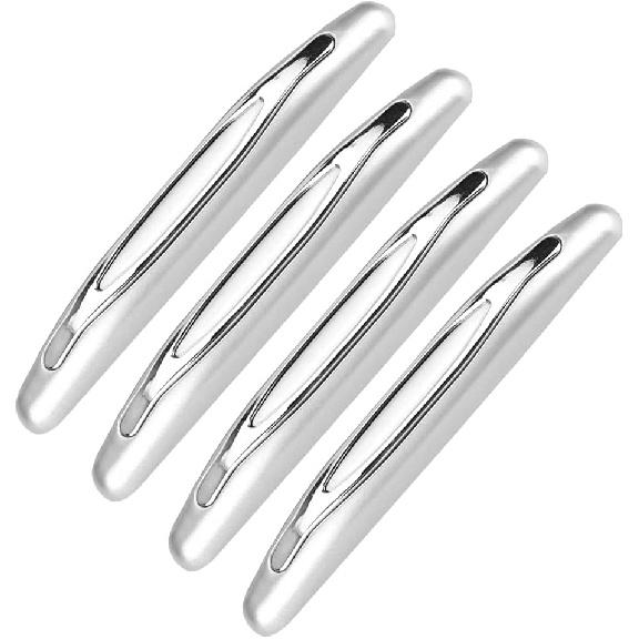 Car Metal Bumper Grey,5M Door Car Metal Door Bumpers for Guard Protector Accessories Exterior Doors Anti Scratch Protectors,4pcs Car Door Guards Trim