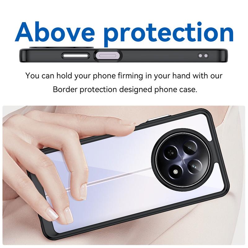 Чехол для Realme 13 5G Чехол для Realme 13 5G Funda Прозрачный ПК + ТПУ Силиконовый Ударопрочный Защитный Чехол на Заднюю Панель Телефона Для Realme 13 5G