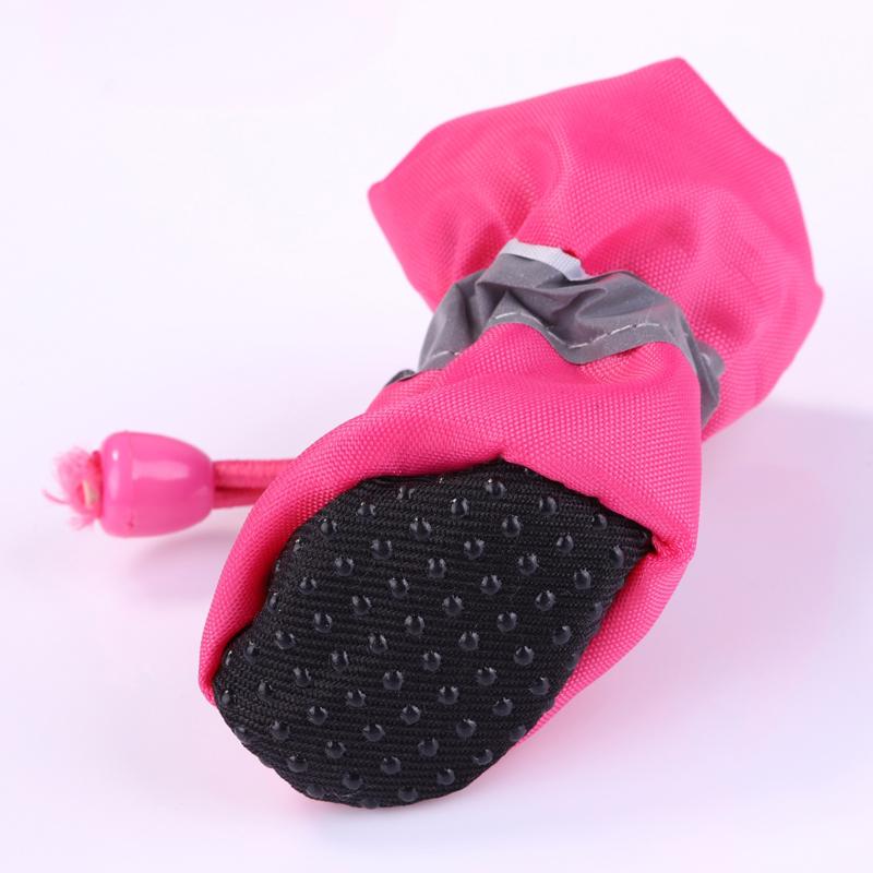 4 Pcs/lot Waterproof Dog Shoes with Cashmere Warm Inner, Anti-slip Shoes for Small Dog Rain Snow