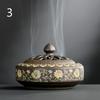 Керамическая курильница «Лотос», узор «Дракон», перегородчатая ручная работа, цветная эмаль