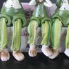 3Pcs Rabbit Sculpture Eye-catching Decorative Wear Resistant Modern Purple Green Easter Rabbit Figurine Decor Home Supplies