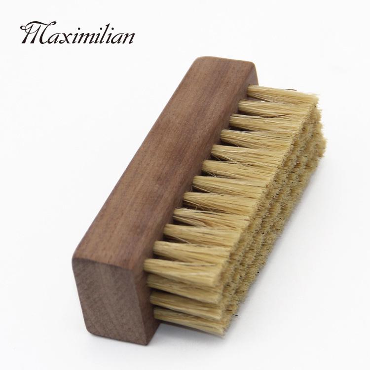 Premium Beech Wood Shoe Brush with Boar Bristles – Gentle Horsehair for Polishing & Dust Removal, Safe for Shoes