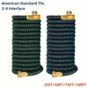 3/4 Expandable Garden Hose - Magic Flexible & High-Pressure Resistant - Ideal for Car Wash & Lawn Irrigation, American Standard