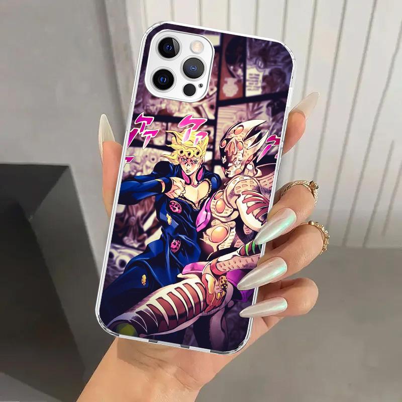 Чехол для телефона JoJo's Bizarre Adventure Golden Wind для iPhone 17 Air 16 15 Plus 14 13 Mini 12 11 Pro Max 16E 7 8 SE 2020 Мягкий Funda P