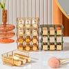 Plastic Three-Layer Lipstick Storage Box Stackable Transparent Lipstick Display Stand Space Saving Lipstick Makeup Organizer