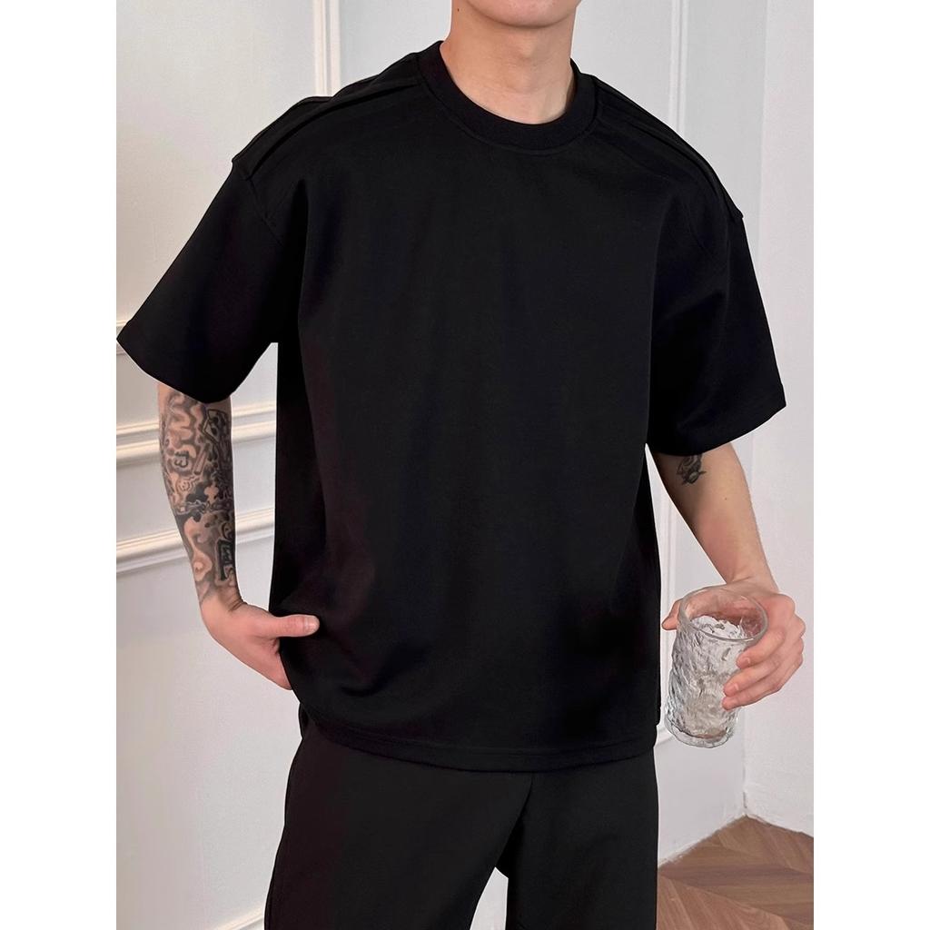 Fashion Brand Men's Letter Print Short-Sleeve T Men's Summer T-shirt Ins Fashion Brand Loose Casual Top