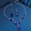 Alloy Rhinestone Necklace and Earrings Set for Women - Wedding Jewelry 