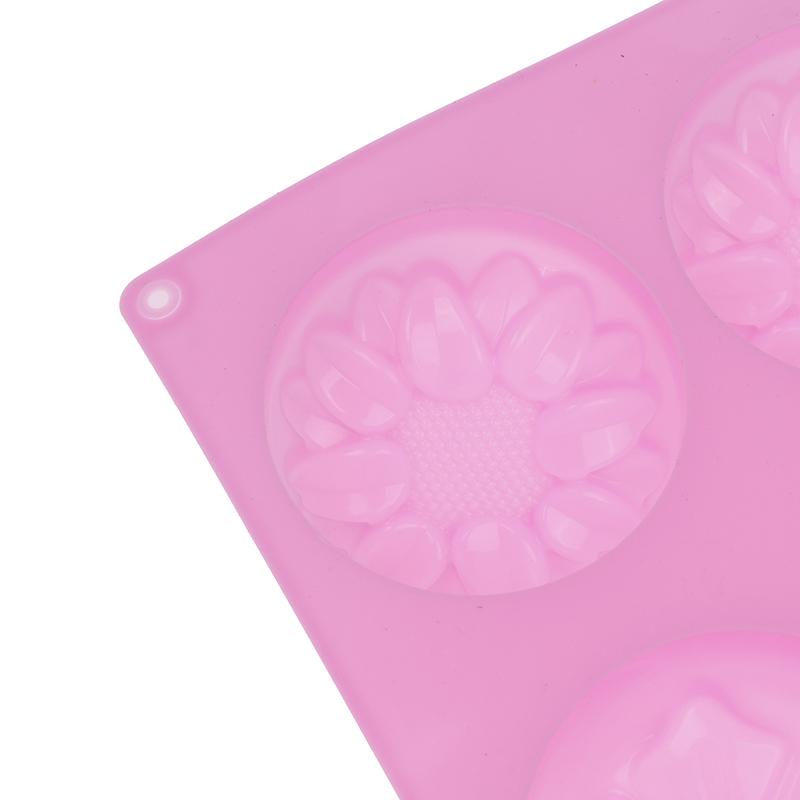 6-ячеечная 3D силиконовая форма в форме 3 разных цветов для DIY, форма для фондана, торта, мыловарения, свечей, торта, шоколада, для выпечки