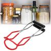 Can Jar Clamp Multifunctional Stainless Steel PP AntiScalding Tray Dish Clamp Kitchen Tool(Red )