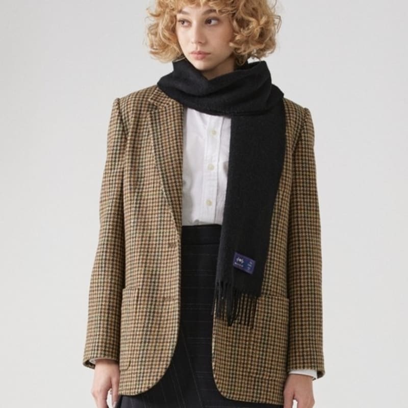 ABRAHAM MOON Шарф из мериносовой шерсти 25 см - Черный