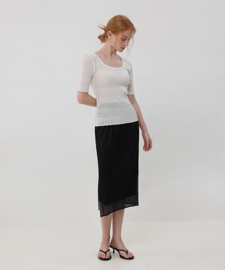 Pleats Mood Aile Pleats Double Skirt