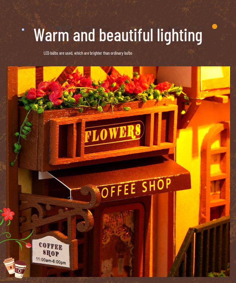 Модель книжной полки Tianyu DIY TC16 3D — креативное украшение ручной сборки и подарок на день рождения