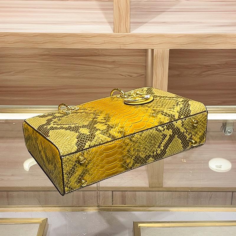 Genuine Python Print Leather Women's Shoulder Bag - 2025 Crossbody Fashion Handbag