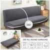 Jacquard Fabric Sofa Bed Cover Folding Sofa Seat Slipcovers Stretch Covers Couch Protector Elastic Futon Bench Covers For Home