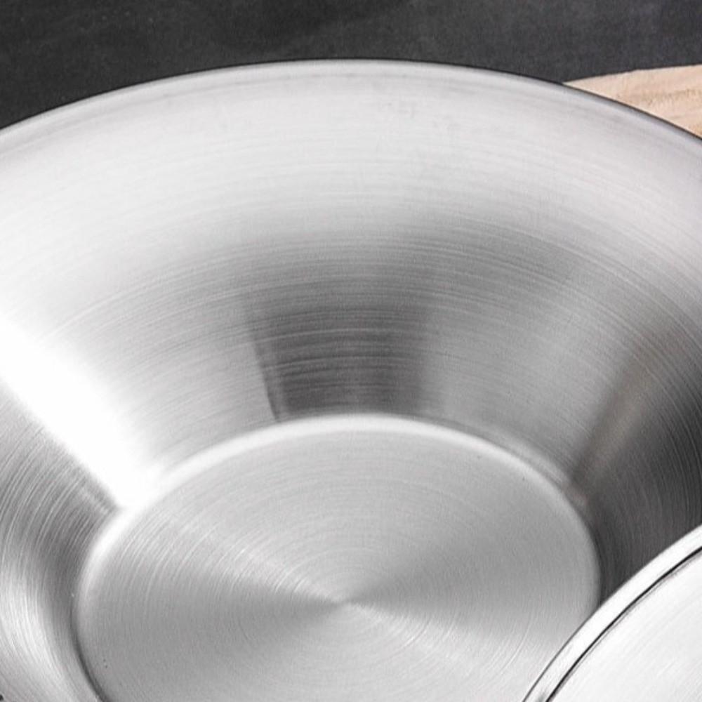 Deepened Design Stainless Steel Plates Gold Silver Color Noodles Bowl Tableware For Dining