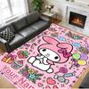 Crystal Velvet Rug Custom Name Text, Soft Non Slip Floor Mat Home DecorMy Melody
