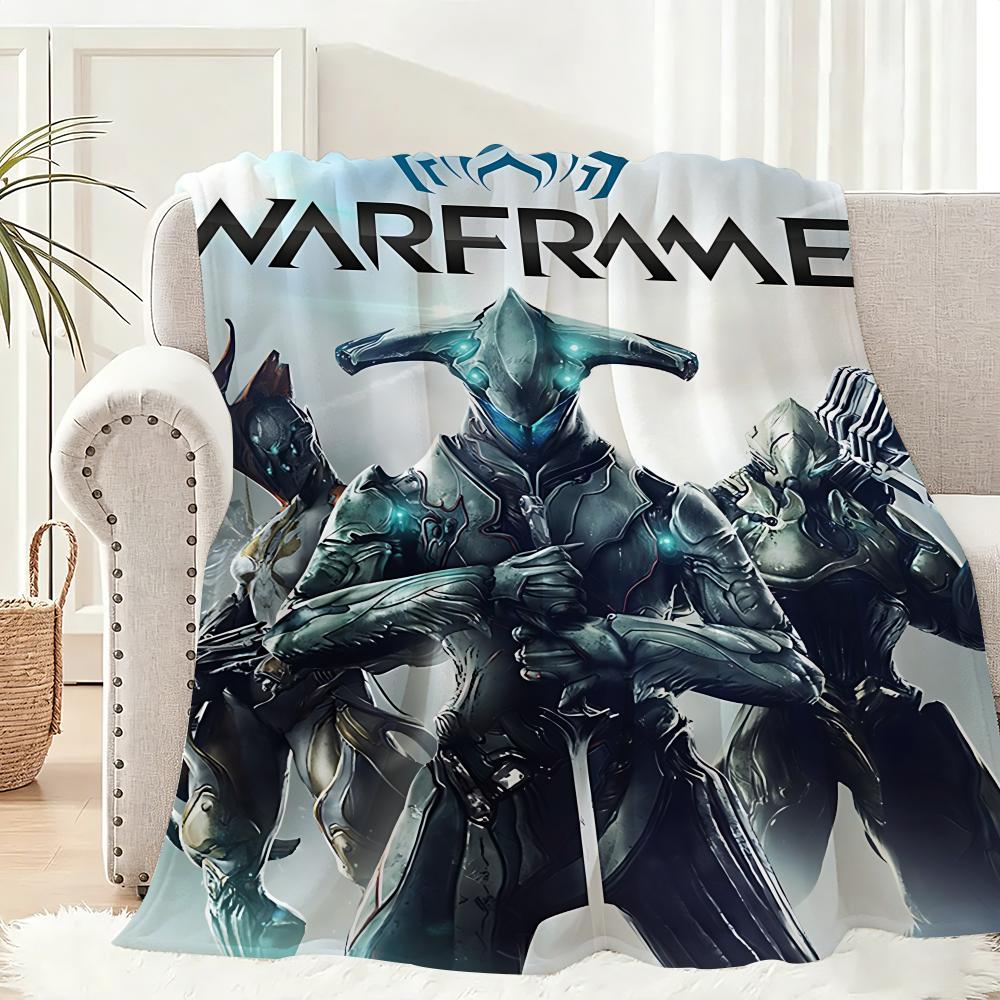 Popular Games Warframe Throw Lightweight 240g Flannel Blanket Soft Skin-friendly for Summer Cooling
