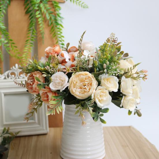 Искусственный цветок, устойчивый к увяданию, винтажный, легкий, яркий, реалистичный, искусственный цветок пиона для офиса