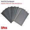 5Pcs For Metal Glass Ceramic Wood Sandpaper Grinding Sanding Paper