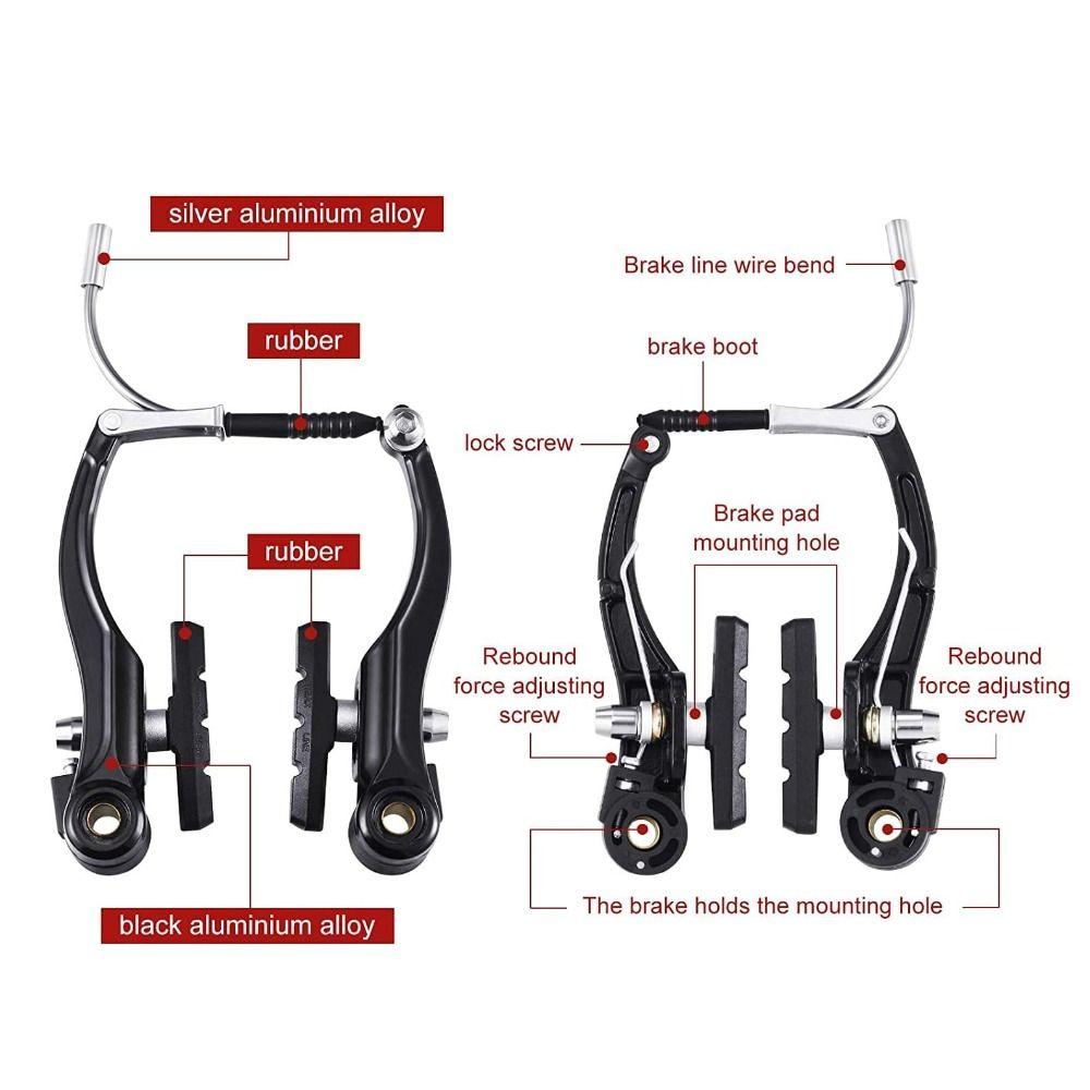 Front and Rear V Brake Set Caliper Style Aluminium Alloy Brake Set NEW Rim Brake Set  BMX