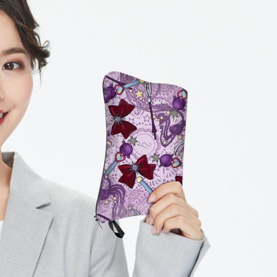 Популярная портативная сумка-карандаш с квадратным узором для девочек