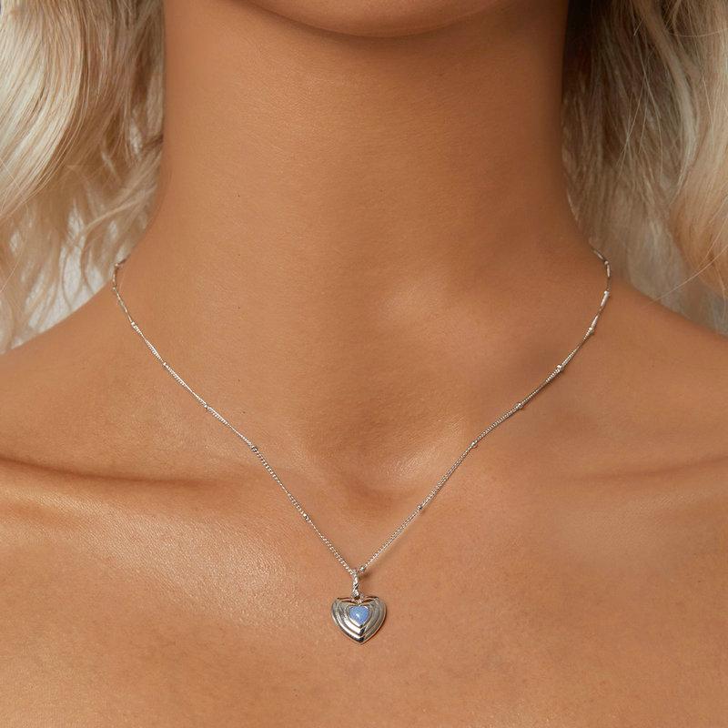 S925 серебро кулон светящееся сердце ожерелье для женщин подарок на день Святого Валентина юбилей ювелирные изделия подарок