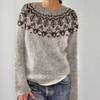 Sweater Women's Round Neck Color Matching Loose Fashion Pullover Sweater