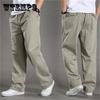 Новые широкие брюки с несколькими карманами, повседневные брюки, летние прямые повседневные брюки большого размера, мужские свободные версии спортивных брюк на открытом воздухе