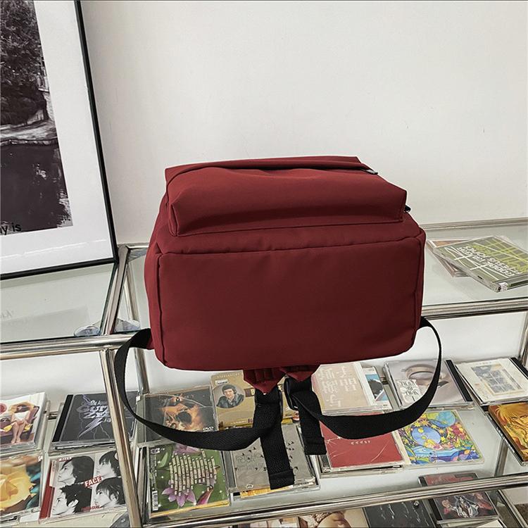 2022 Backpack Female Large Capacity Solid Color College Student Laptop Backpack School Bag