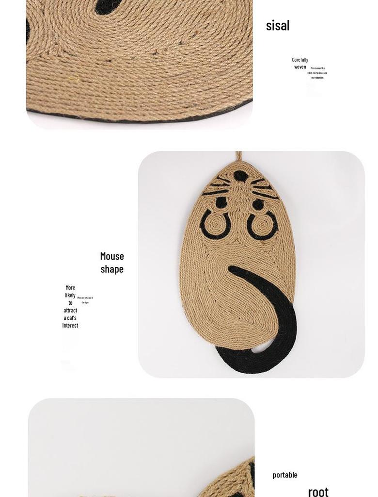 Sisal Cat Scratching Pad - Durable Cat Toy and Supplies