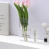 Aesthetic Book Letter Acrylic Vase Unique Shape Hydroponic Decorative Vase  Green Plant
