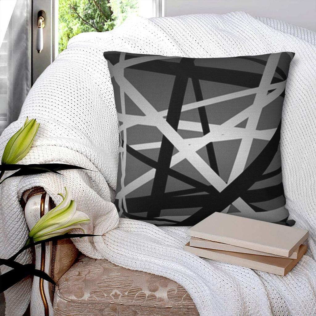 Light Van Halen Grey Square Pillowcase Pillow Cover Polyester Cushion Zip Decorative Comfort Throw Pillow for Home Car