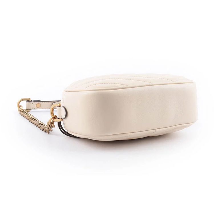 Tory Burch TB Kira Lambskin Quilted Leather Chain Shoulder Bag Women shoulder bag Cream-White 90450-122