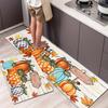 Fall Pumpkin Maple Leaf Kitchen Floor Mat Decor Carpet for Living Room Non-slip Hallway Balcony Rugs Thanksgiving Decorations