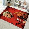 Comic Style Red Background Football Player Portrait Print Area Rug, Sports Fan Non‑Slip Floor Mat for Living Room Bedroom Home