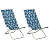 Day and Night - Day and Night Folding Beach Chairs 2 Pcs Fabric with Leaf Print