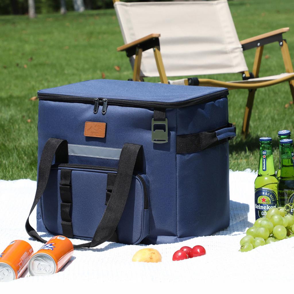 Insulated Lunch Box For Men & Women – Leak-Proof Cooler Bag With 4 Pockets, Adjustable Strap, Perfect For Work, Travel, And Picnics