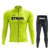 Men Women Cycling Jersey Set Long Sleeve Quick Dry Bike Outfit Road Mountain Biking