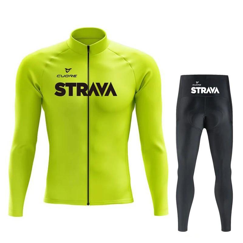 Men Women Cycling Jersey Set Long Sleeve Quick Dry Mountain Bike Riding Outfit Breathable Sportswear