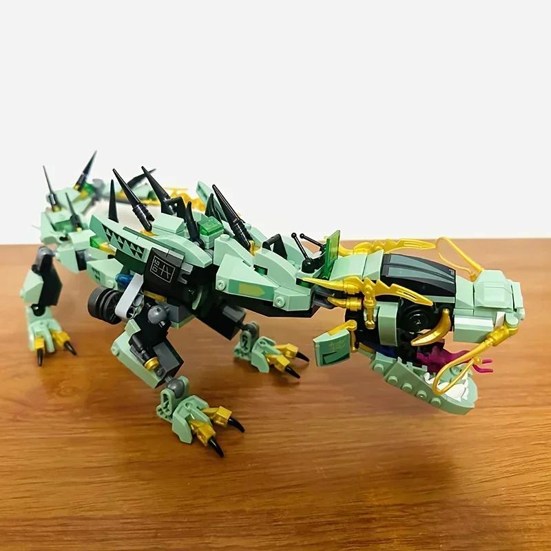 495 шт. Зеленый дракон строительные блоки киносериал подвижные сборные строительные блоки развивающие игрушки подарки на день рождения