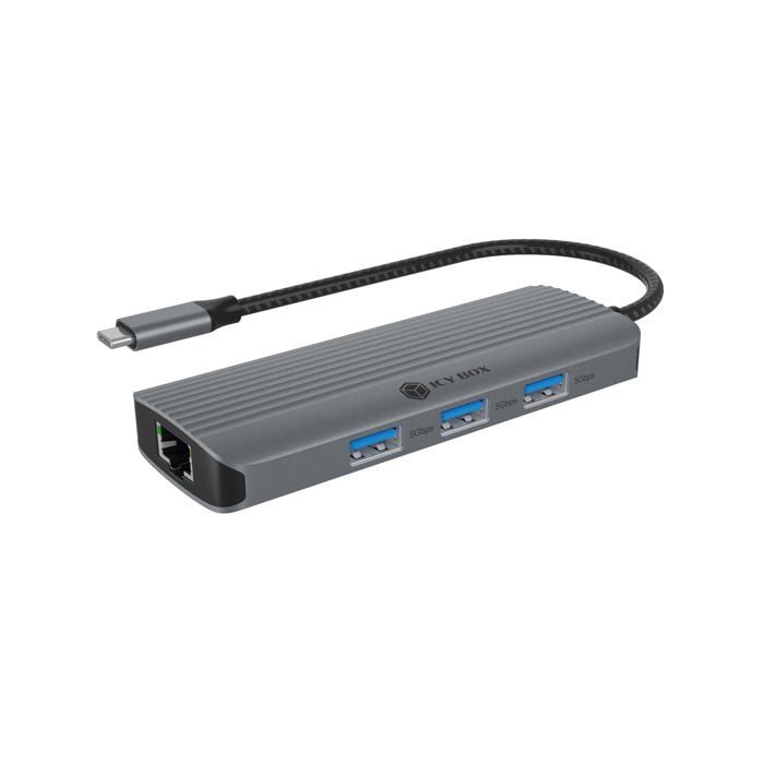 Station d'accueil USB-C - ICY BOX - IB-DK4034a-CPD - HDMI 4K 60Hz - 100W Power Delivery - Aluminium