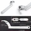 Chrome Steel 7" Adjustable Wrench, Hook Spanner