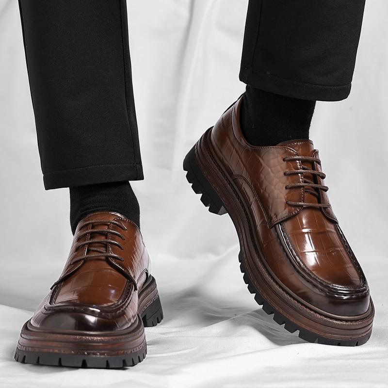 Модная обувь с принтом крокодила Мужская Свадебное платье Кожаная обувь Мужская Итальянская Обувь Оксфорды Мужская Деловой костюм Офис 2025 Итальянская Обувь