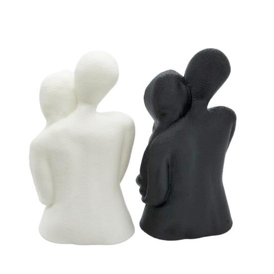 Фигурка обнимающейся пары, напечатанная на 3D-принтере, статуэтка пары с любовным сердцем на День святого Валентина, украшение для дома, офиса, десктопа